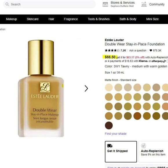 New Estee Lauder Double Wear Stay In Place Makeup foundation 3w1 Tawny - Picture 4 of 5